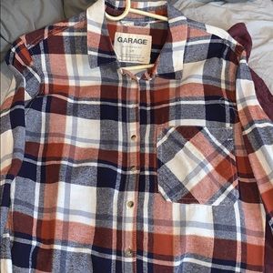 Garage plaid collar shirt